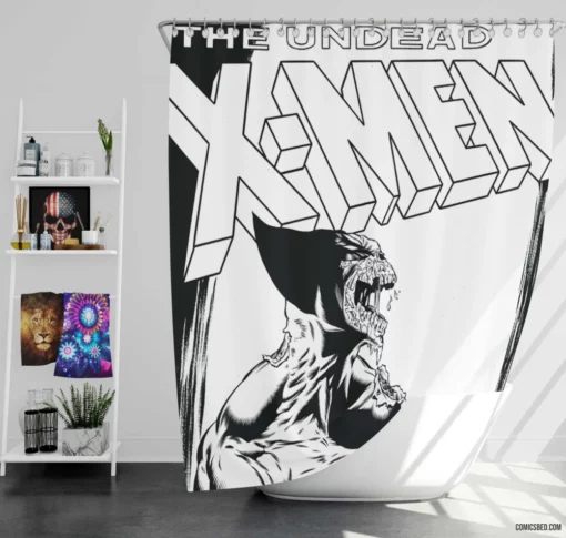 The Undead X-Men Eerie Team Comic Shower Curtain