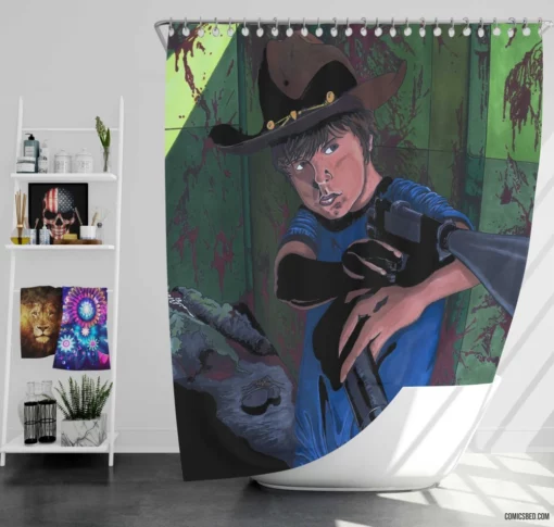 The Walking Dead Chronicles of Desolation Comic Shower Curtain