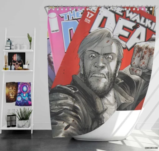 The Walking Dead Ominous Chronicles Comic Shower Curtain