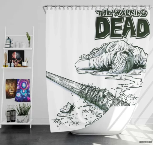 The Walking Dead Sinister Chronicles Comic Shower Curtain