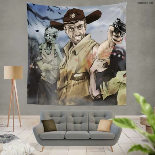 The Walking Dead Undead Adventures Comic Wall Tapestry