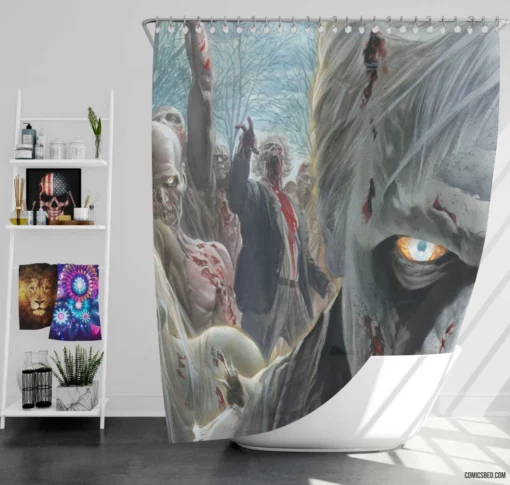 The Walking Dead Undead Odyssey Comic Shower Curtain