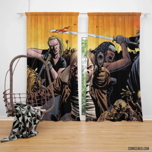 The Walking Dead Unholy Antagonist Comic Curtain