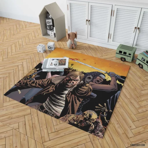 The Walking Dead Unholy Antagonist Comic Rug 1