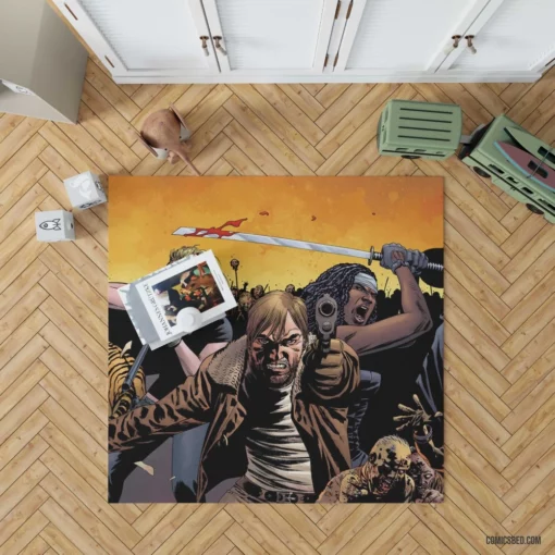 The Walking Dead Unholy Antagonist Comic Rug