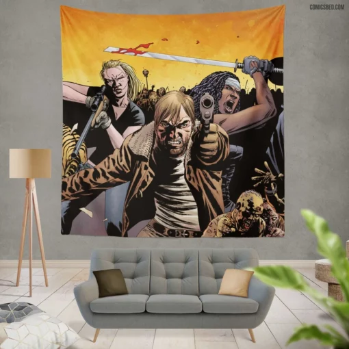 The Walking Dead Unholy Antagonist Comic Wall Tapestry