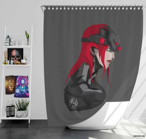 The Widow Web Marvel Chronicles Comic Shower Curtain