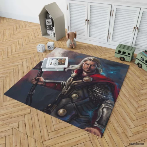 Thor Chris Hemsworth Mighty God Comic Rug 1