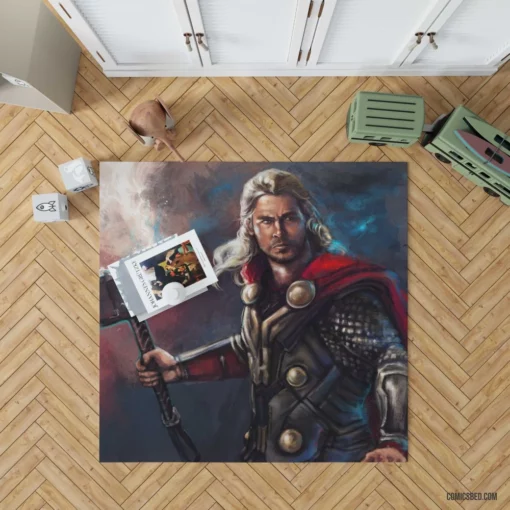 Thor Chris Hemsworth Mighty God Comic Rug