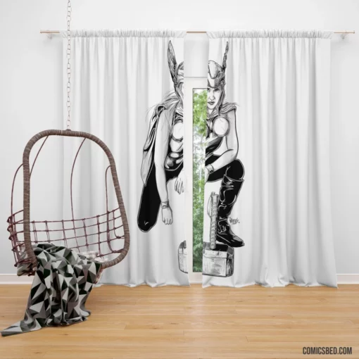 Thor God of Thunder Quest Comic Curtain