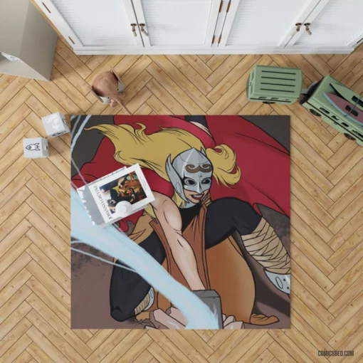 Thor Jane Foster Goddess Unleashed Comic Rug