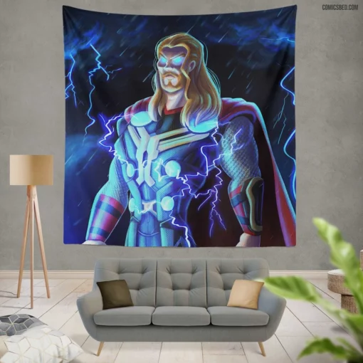 Thor Marvel God of Thunder Chronicles Comic Wall Tapestry