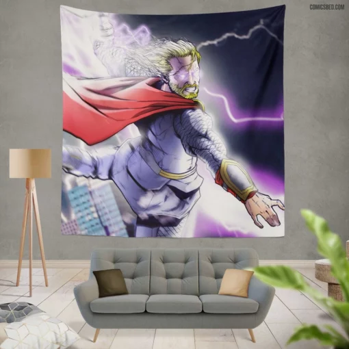 Thor Marvel Legendary Thunder God Comic Wall Tapestry