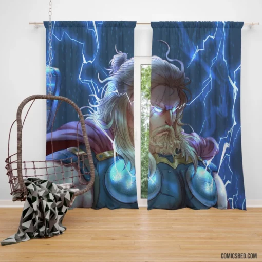 Thor Marvel Mighty Avenger Comic Curtain