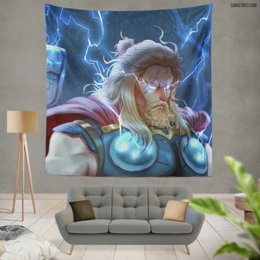 Thor Marvel Mighty Avenger Comic Wall Tapestry