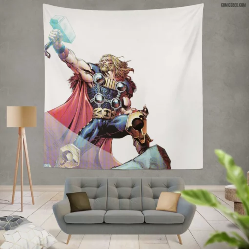 Thor Marvel Mighty God of Thunder Comic Wall Tapestry