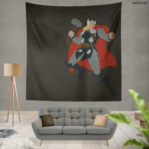 Thor Mighty Thunder God Comic Wall Tapestry