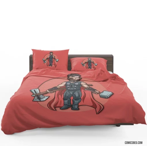 Thor Minimalist Marvel God of Thunder Comic Bedding Set