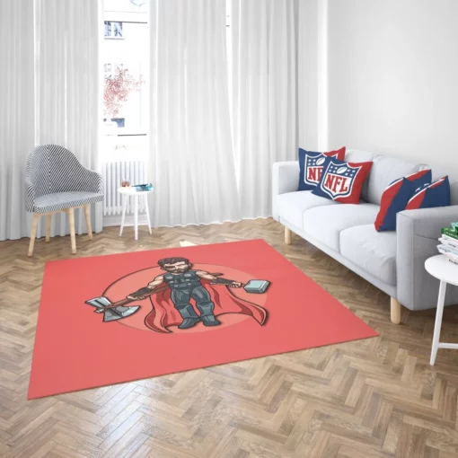 Thor Minimalist Marvel God of Thunder Comic Rug 2