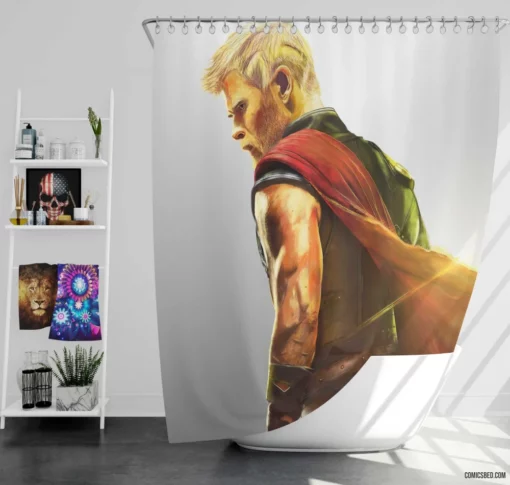 Thor Ragnarok God of Thunder Comic Shower Curtain