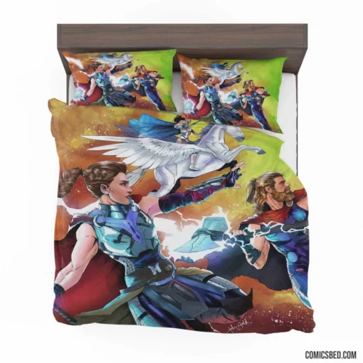 Thor Valkyrie Jane Foster Asgardian Duo Comic Bedding Set 1