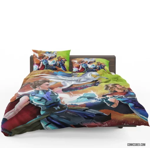 Thor Valkyrie Jane Foster Asgardian Duo Comic Bedding Set