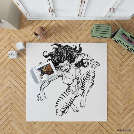 Tigra Feline Fury Comic Rug