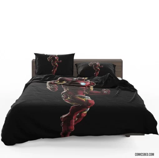 Tony Stark Iron Man Armored Avenger Comic Bedding Set