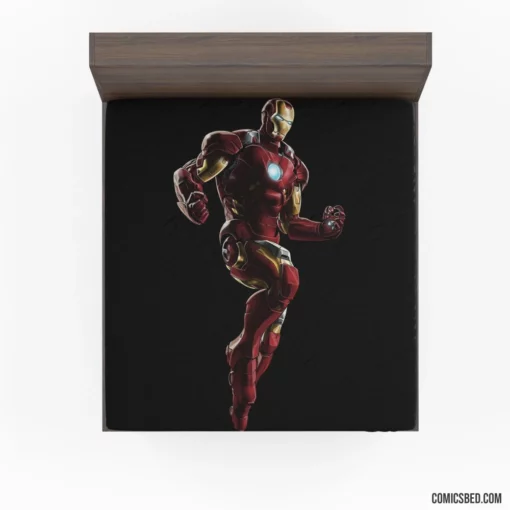 Tony Stark Iron Man Armored Avenger Comic Fitted Sheet 1