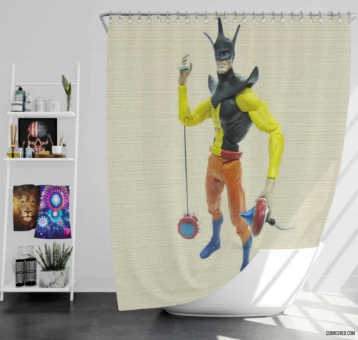 Toyman Playful Mischief Comic Shower Curtain