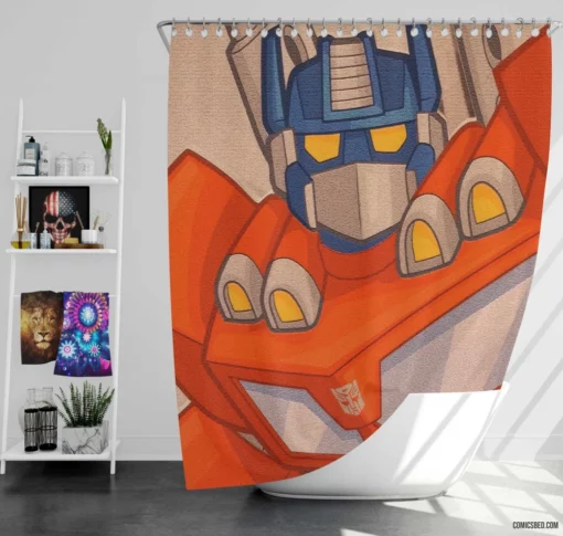 Transformers Robotic Adventures Comic Shower Curtain