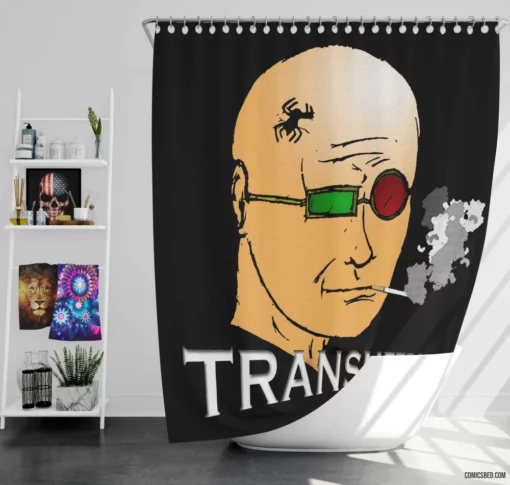 Transmetropolitan Spider Jerusalem Journey Comic Shower Curtain