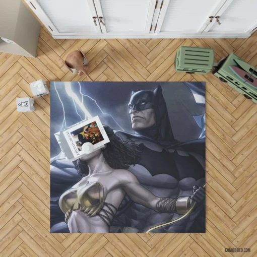 Trinity Batman Wonder Woman DC Trio Comic Rug