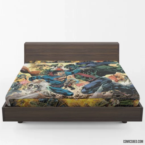 Trinity War Heroes & Villains Comic Fitted Sheet