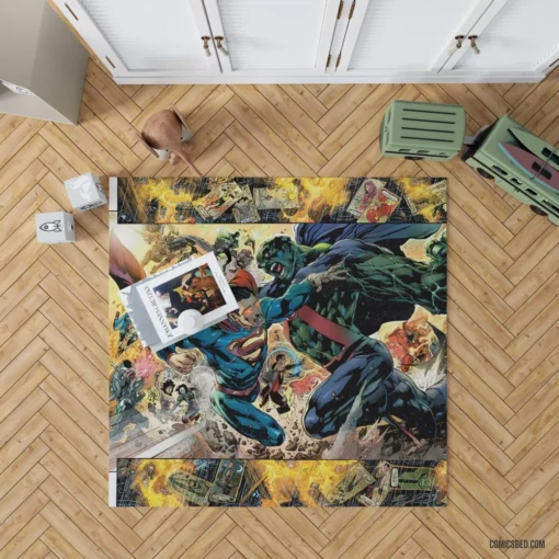 Trinity War Heroes & Villains Comic Rug