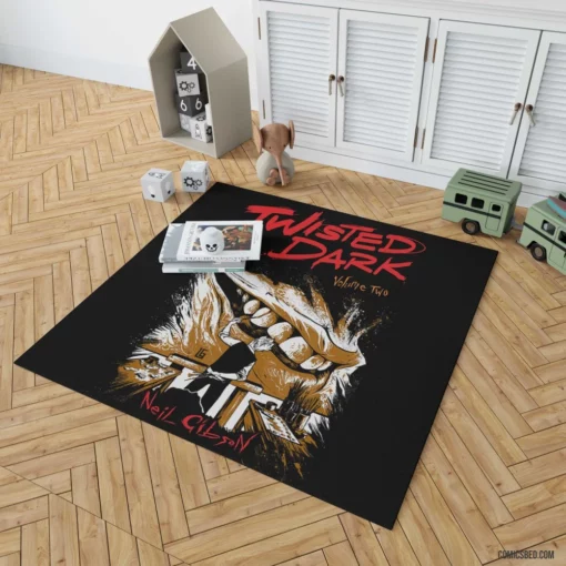 Twisted Dark Eerie and Unsettling Comic Rug 1