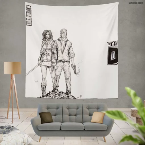 Twisted Dark Enigmatic Comic Chronicles Wall Tapestry