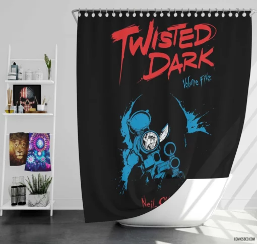 Twisted Dark Enigmatic Stories Comic Shower Curtain