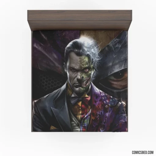 Two-Face Deathstroke DC Duo Comic Fitted Sheet 1