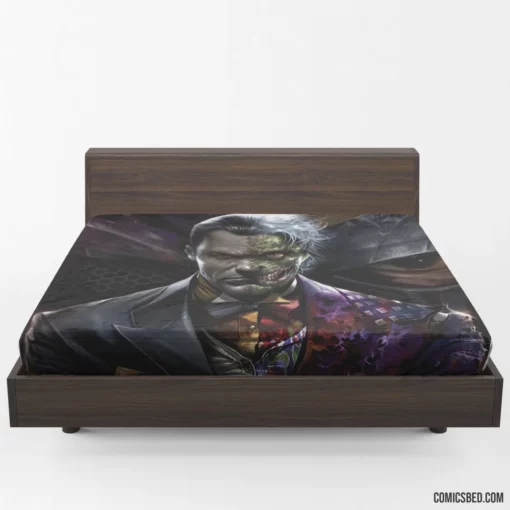 Two-Face Deathstroke DC Duo Comic Fitted Sheet