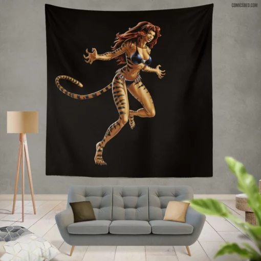 Tygra Tigra Comics Heroine Wall Tapestry