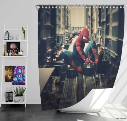 Ultimate Spider-Man Legacy Restored Comic Shower Curtain