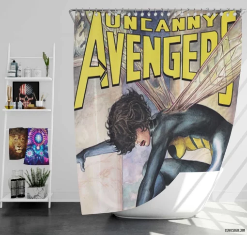 Uncanny Avengers Heroic Team-Up Comic Shower Curtain