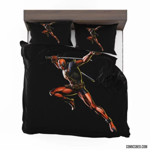 Unfiltered Deadpool Marvel Merc Unleashed Comic Bedding Set 1