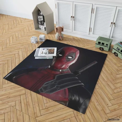 Unpredictable Deadpool Marvel Mouthy Merc Comic Rug 1