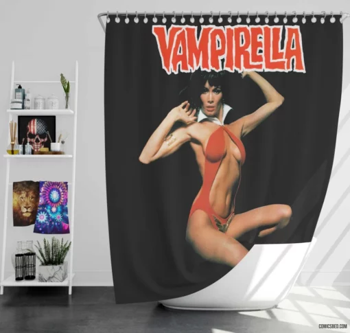 Vampirella Nightly Pursuits Comic Shower Curtain