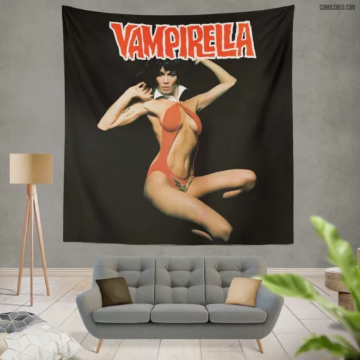 Vampirella Nightly Pursuits Comic Wall Tapestry
