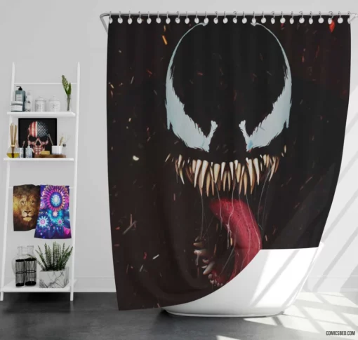 Venom Alien Intrigue Comic Shower Curtain