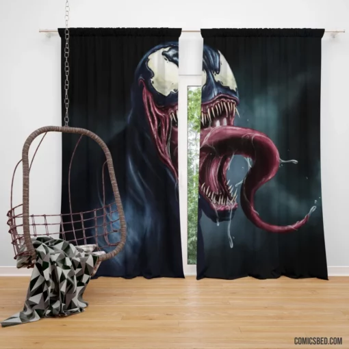 Venom Creepy Dark Legend Comic Curtain