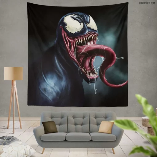 Venom Creepy Dark Legend Comic Wall Tapestry